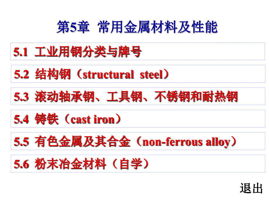 常用金属材料及性能_第1页
