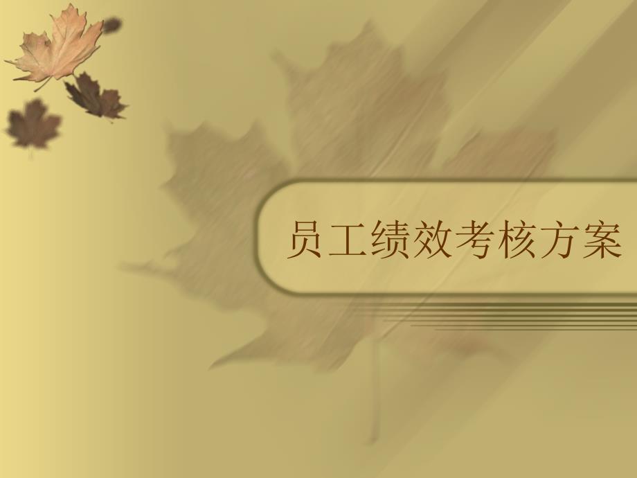 员工绩效考核方案