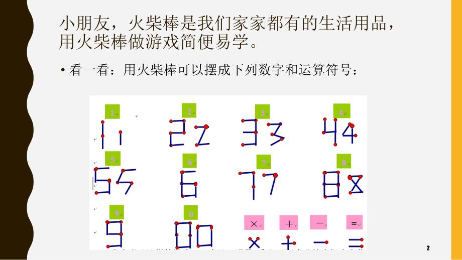 一年级数学趣味课程火柴棒游戏课堂PPT_第2页