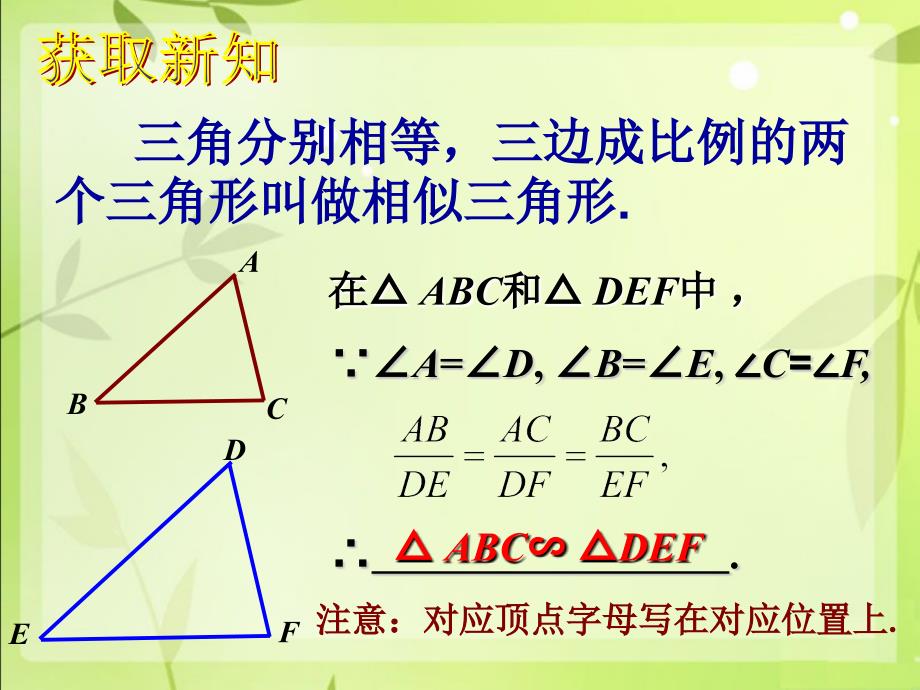 九年级数学 第四章图形的相似_第4页