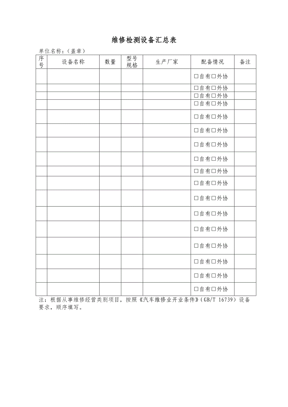 机动车维修备案登记表_第4页