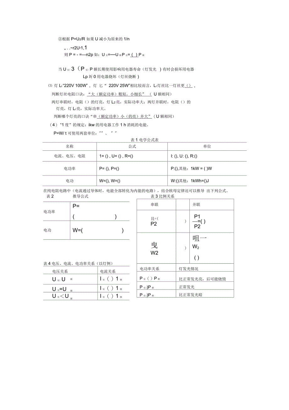 电功、电功率知识点梳理_第4页