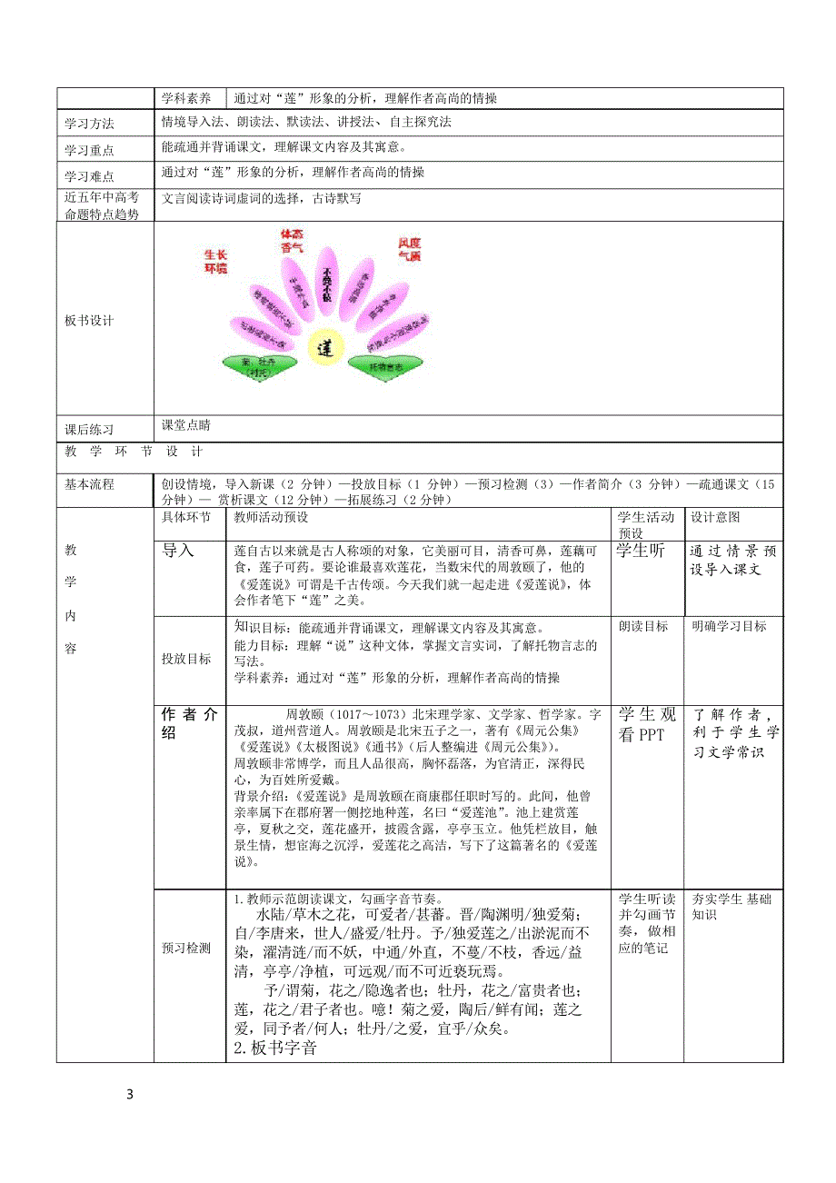 《短文两篇》陋室铭爱莲说教案优秀公开课教学设计_第3页