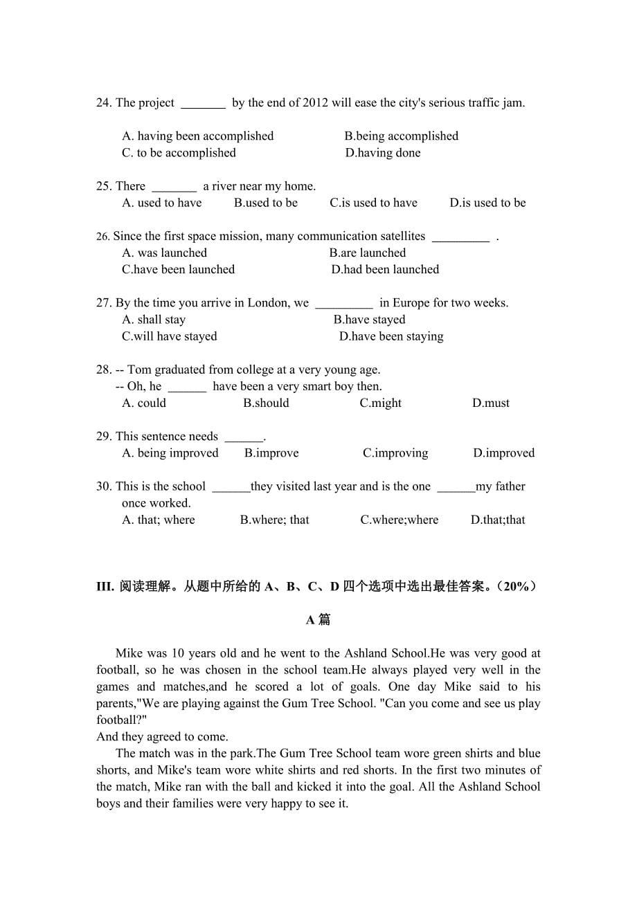 新概念英语第2册期中测试卷.doc_第5页