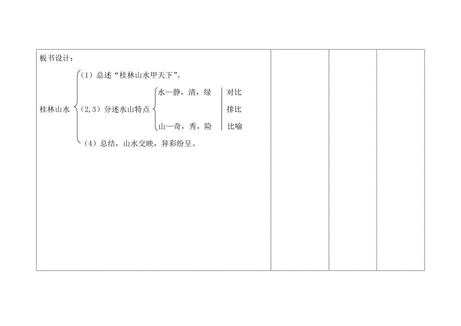 《桂林山水》六格四栏式教案_第5页