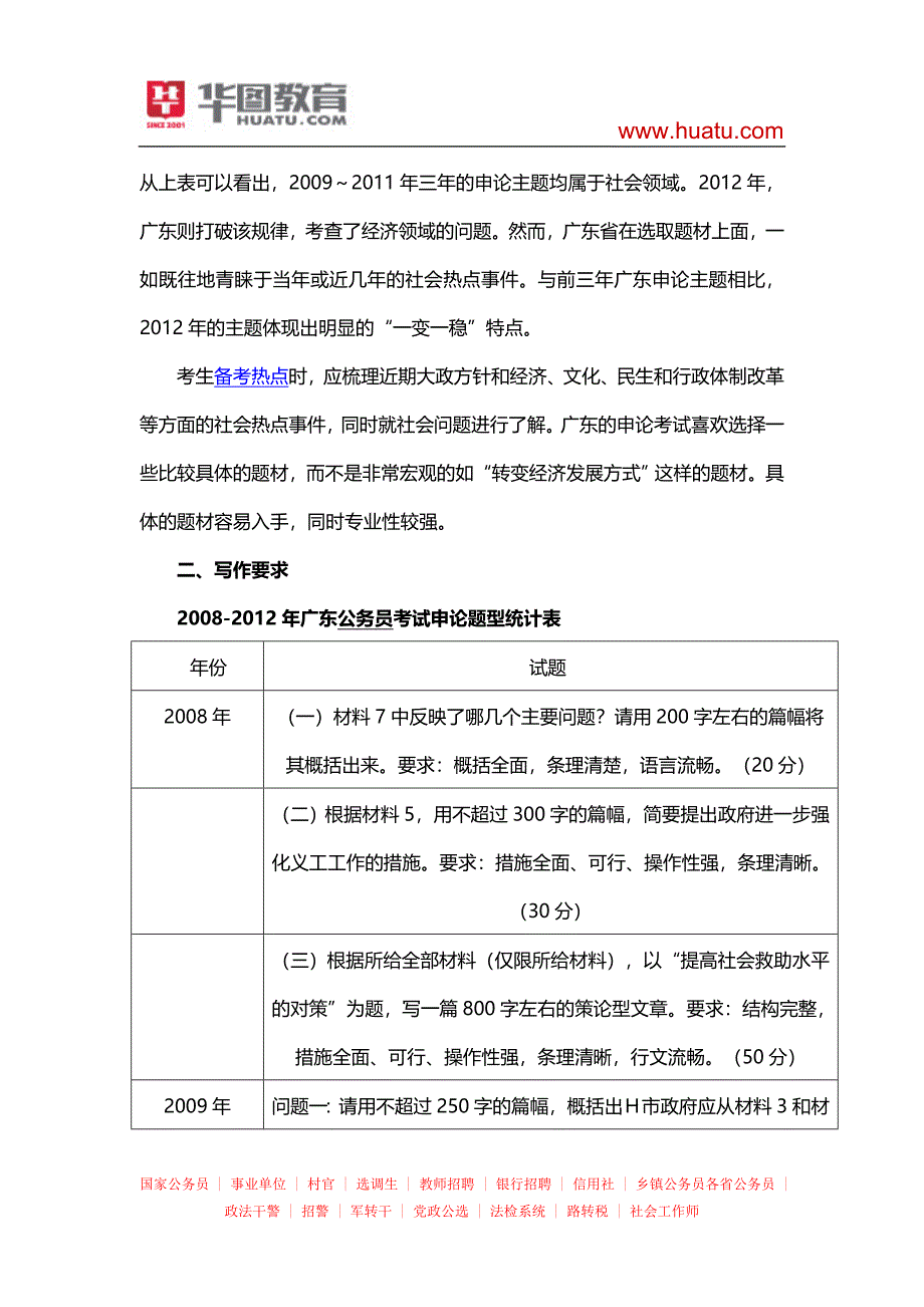 2008-2013年广东公务员考试申论主题及命题趋势分析_第2页