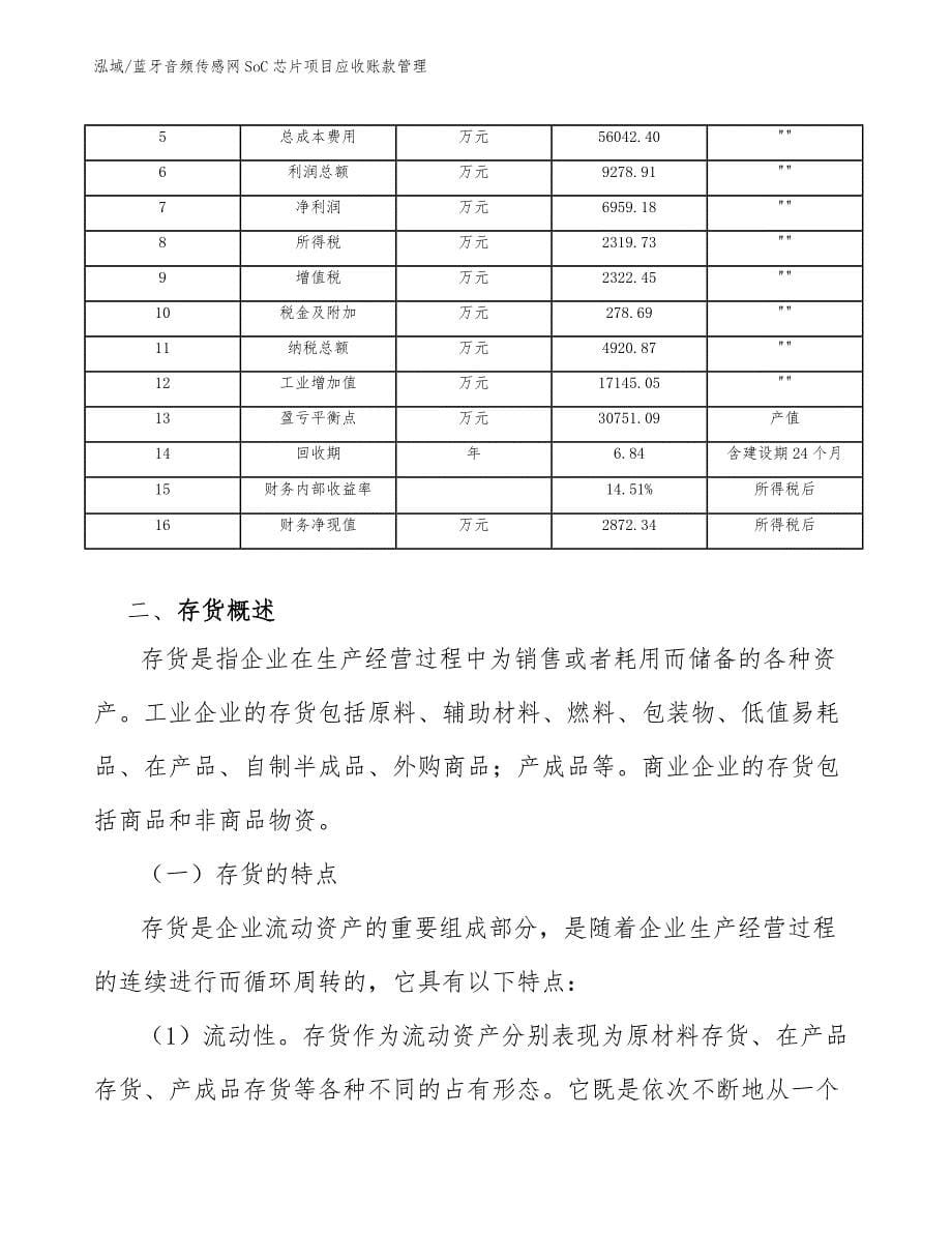 蓝牙音频传感网SoC芯片项目应收账款管理【范文】_第5页