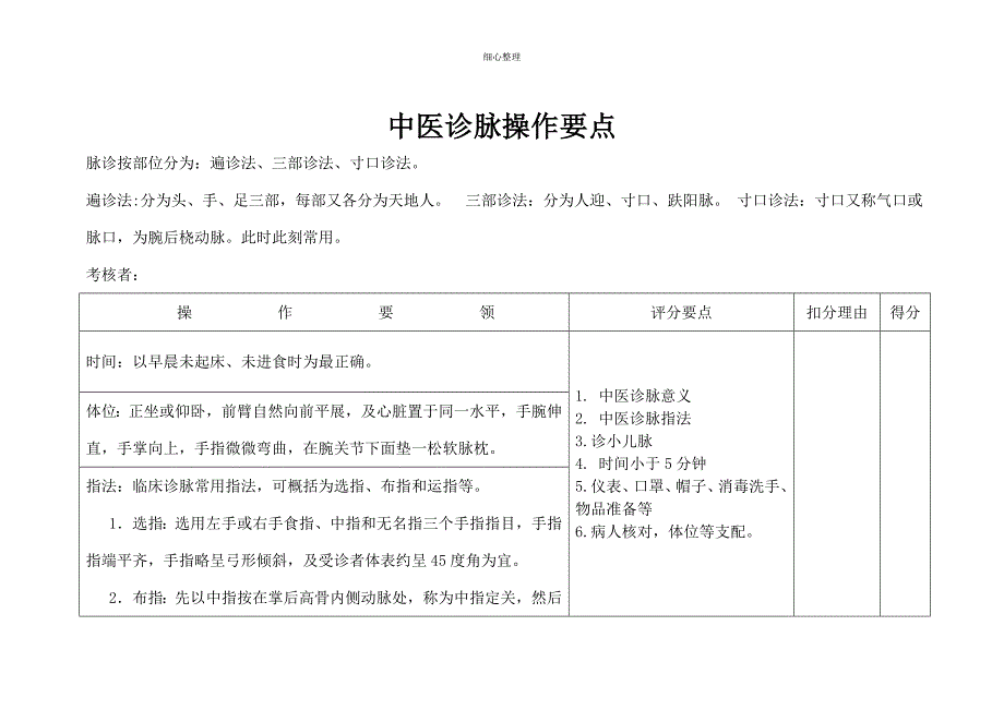 脉诊操作要点_第1页