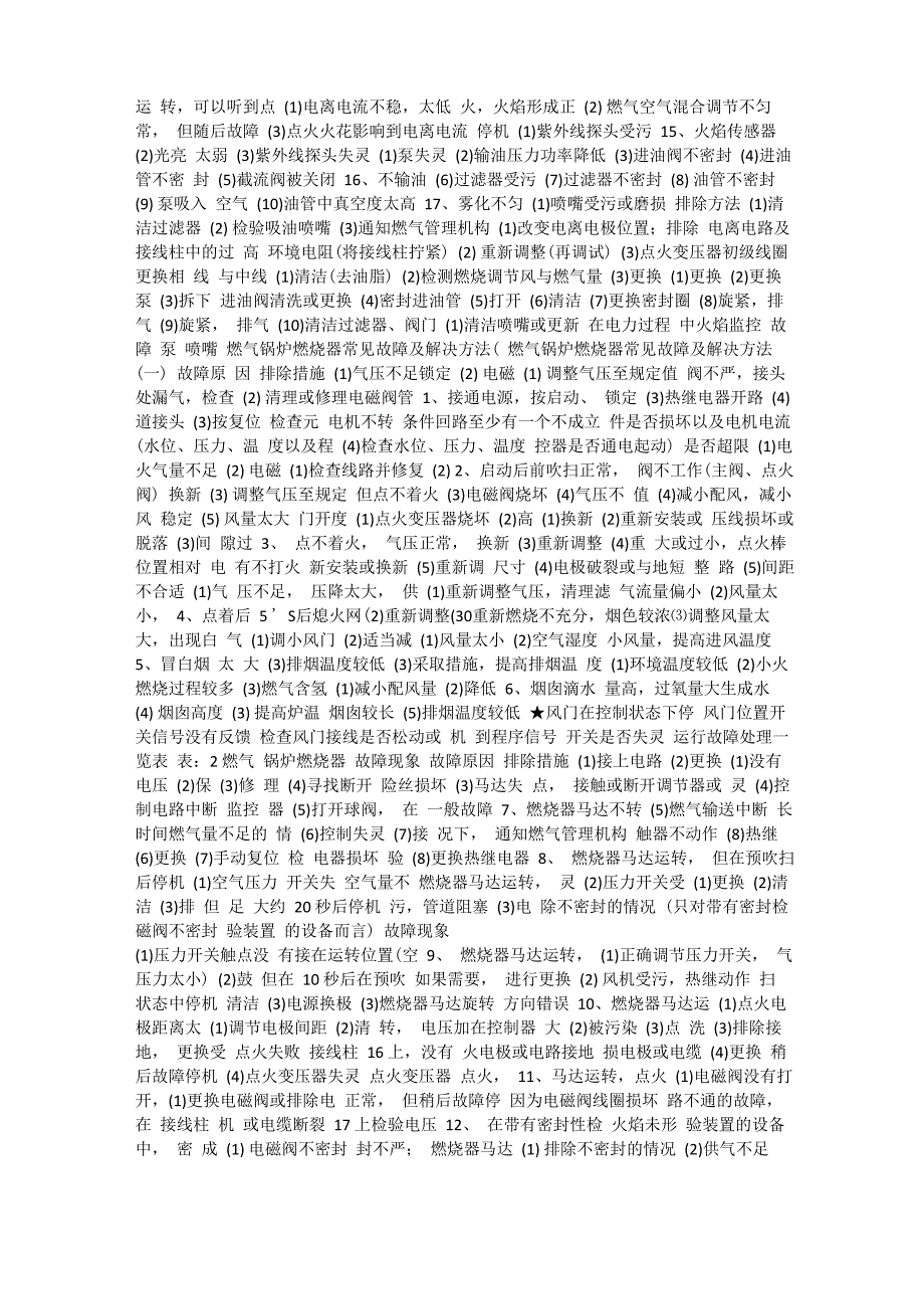 燃气锅炉燃烧机常见的故障及处理方法_第2页