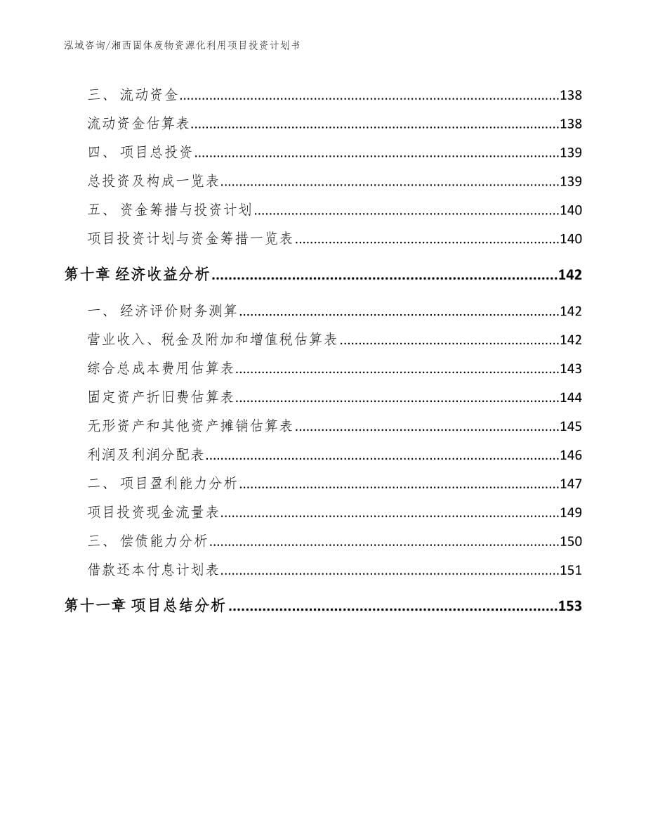 湘西固体废物资源化利用项目投资计划书_第5页