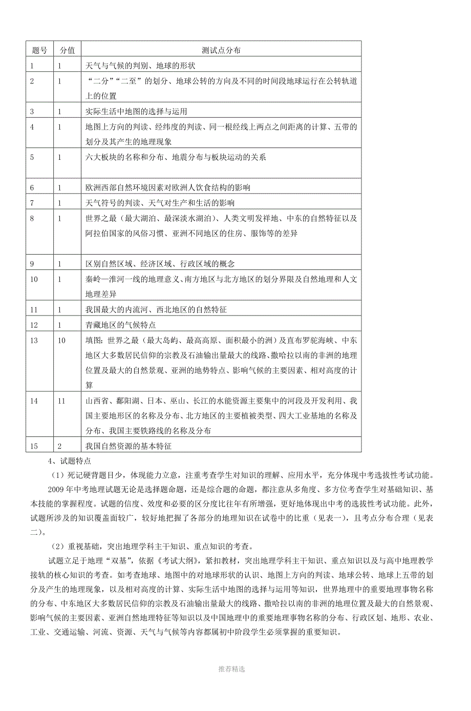 推荐-2009年九江市中考地理试卷分析报告-4_第2页
