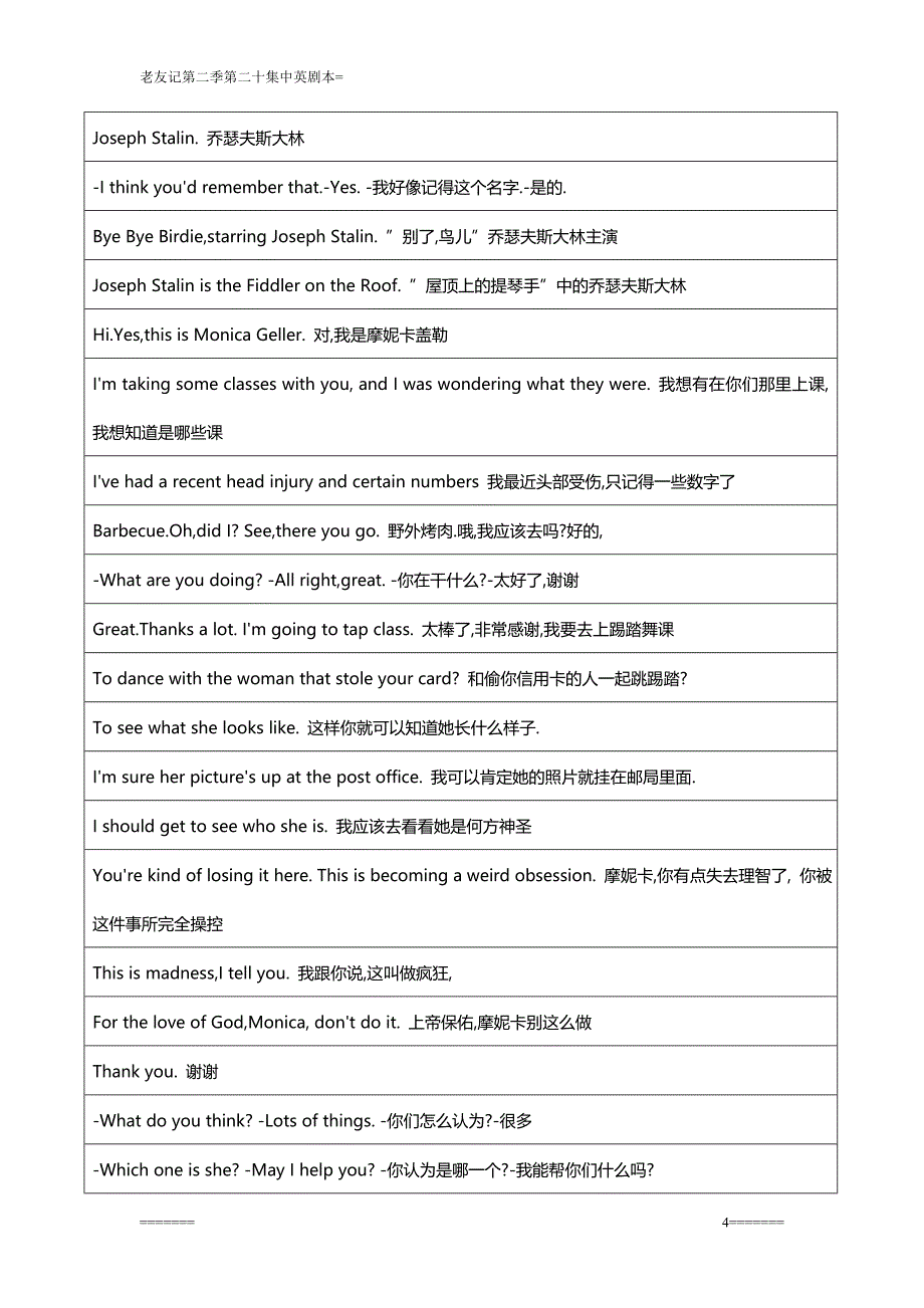 老友记第一季第二十集中英分句对照剧本_第4页