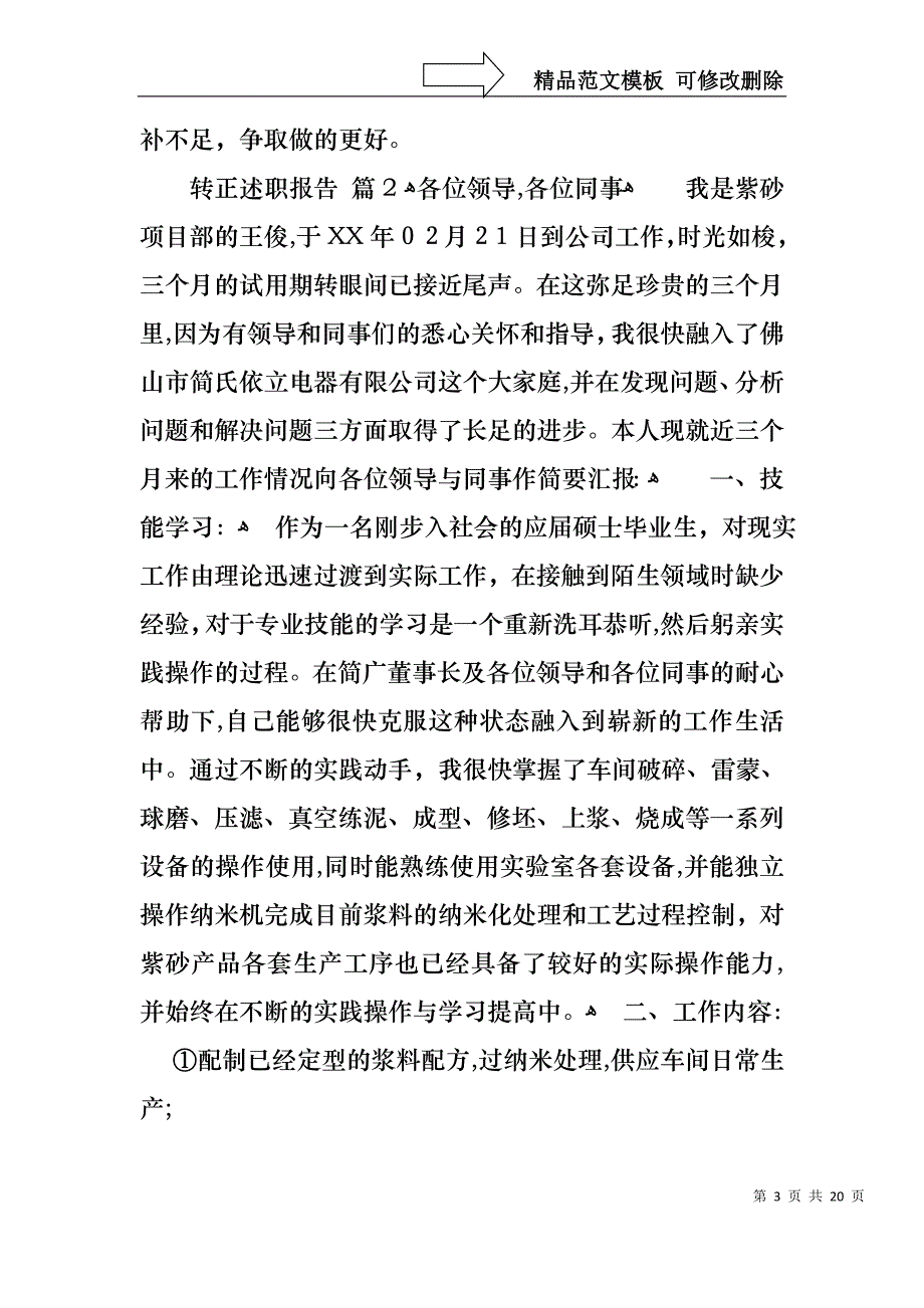 关于转正述职报告模板汇编5篇_第3页