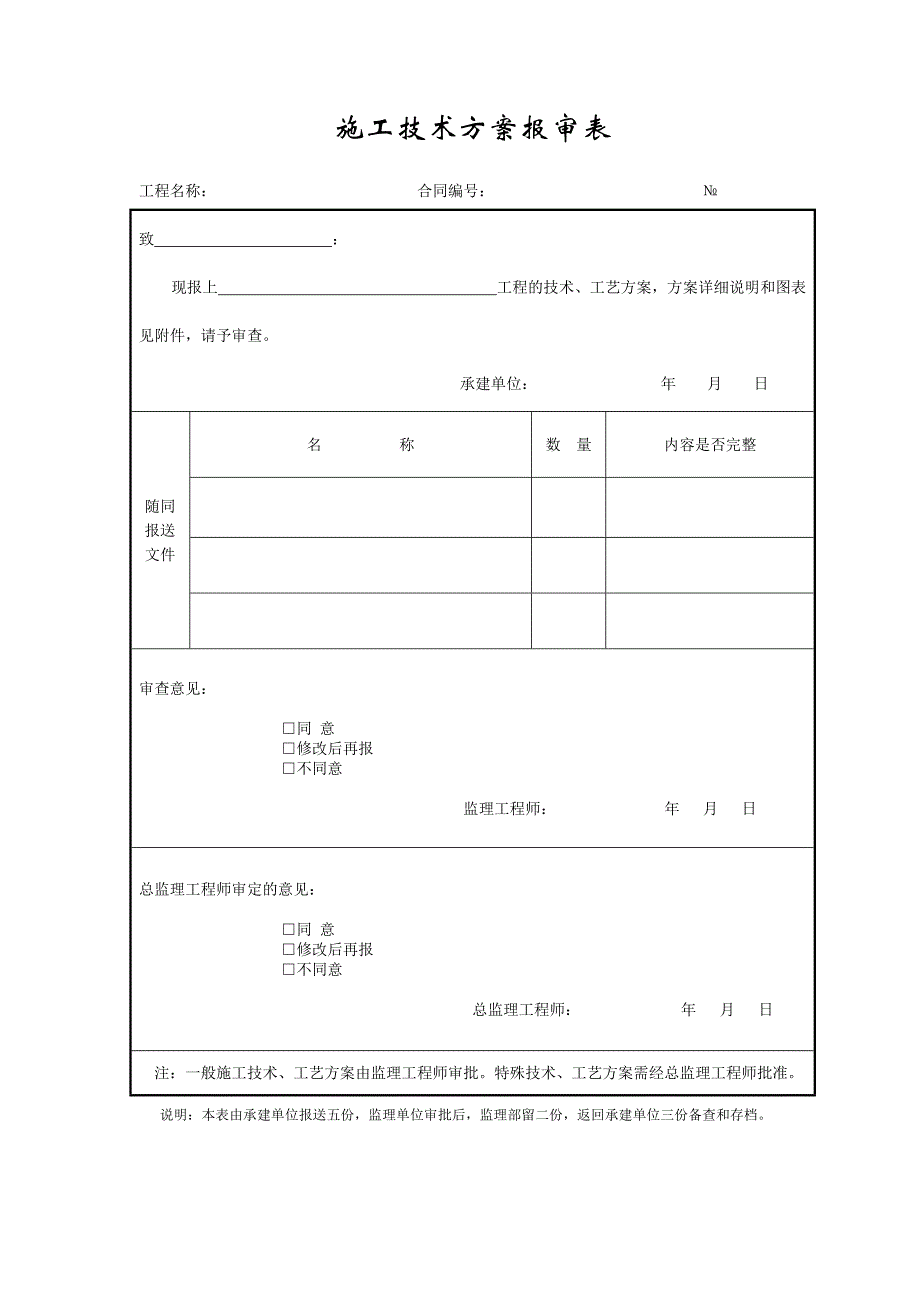 【管理精品】施工技术方案报审表_第1页