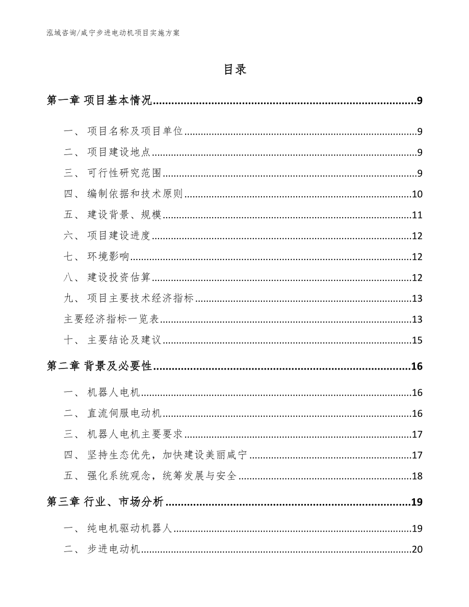 咸宁步进电动机项目实施方案【模板参考】_第2页