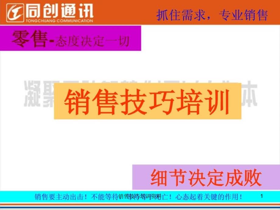 销售技巧培训资料课件_第1页