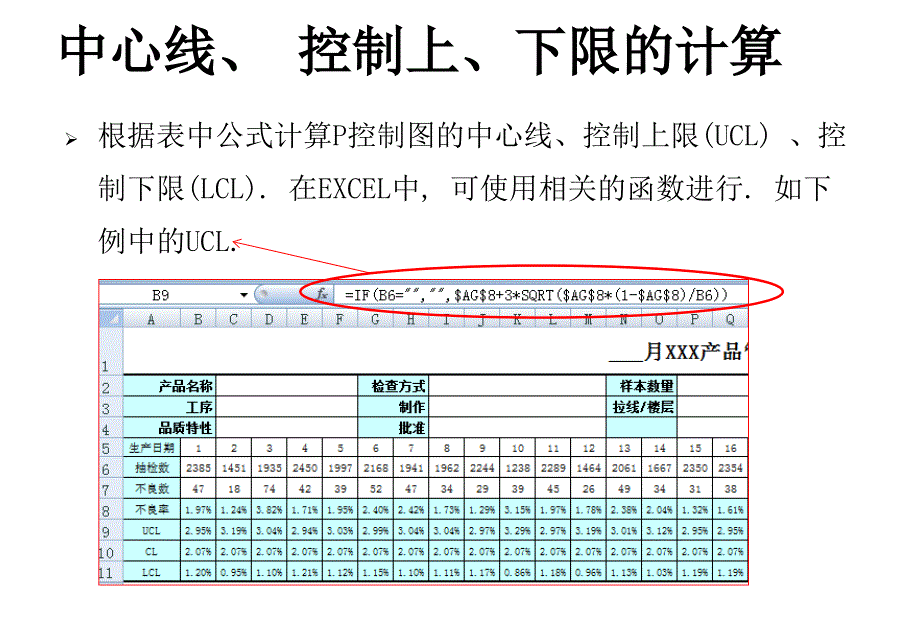 图解如何在EXCEL中制作P Chart_第3页