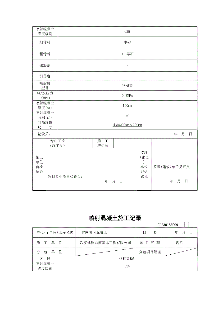 喷射混凝土施工记录_第3页