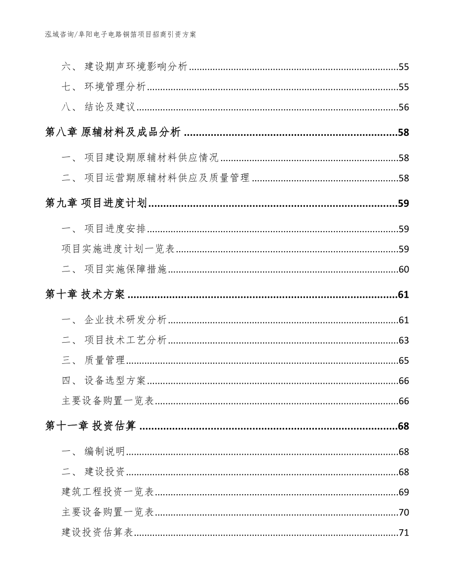 阜阳电子电路铜箔项目招商引资方案【参考模板】_第4页