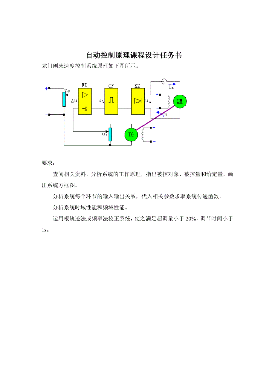 5龙门刨床速度控制系统设计参考答案_第3页