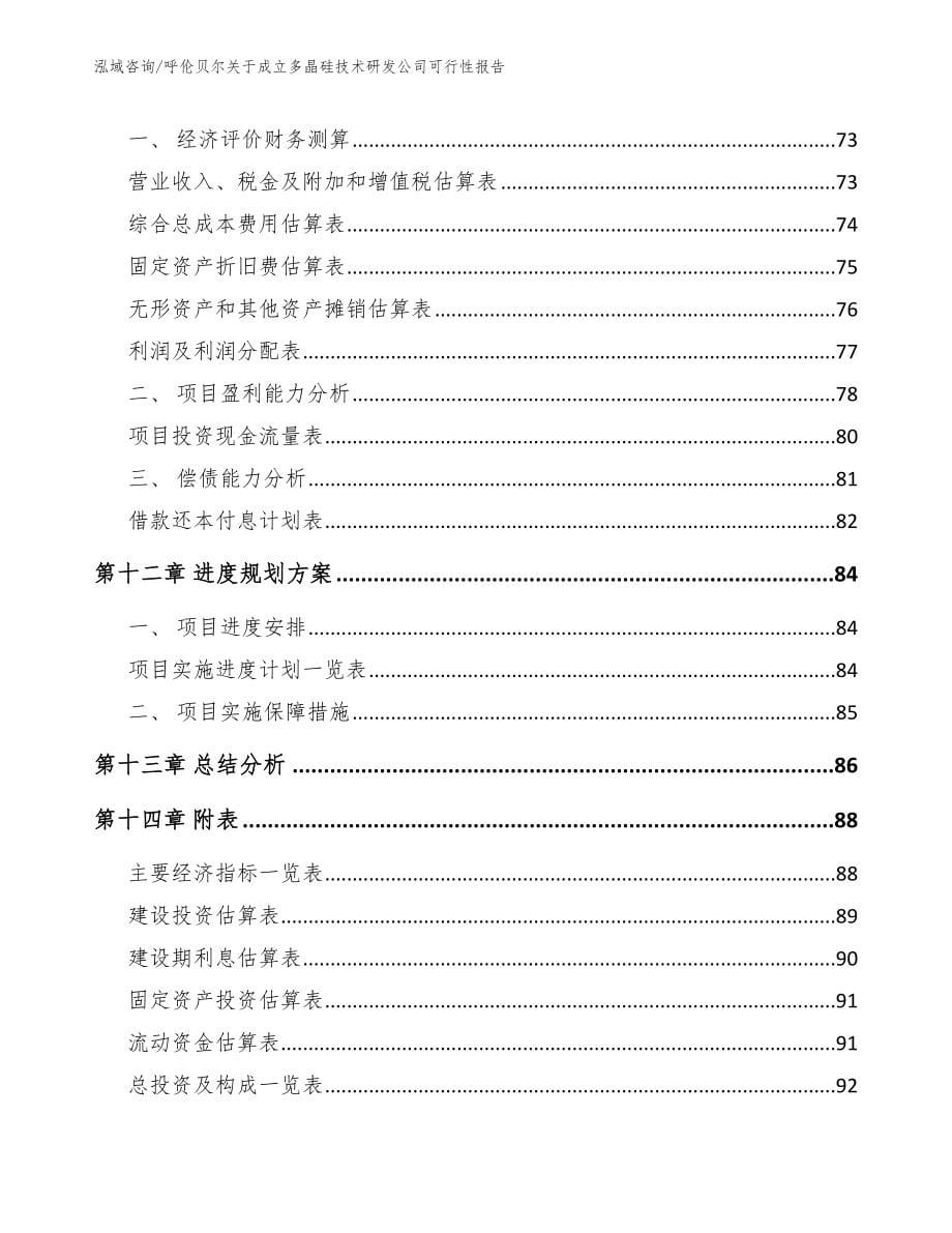 呼伦贝尔关于成立多晶硅技术研发公司可行性报告【范文参考】_第5页