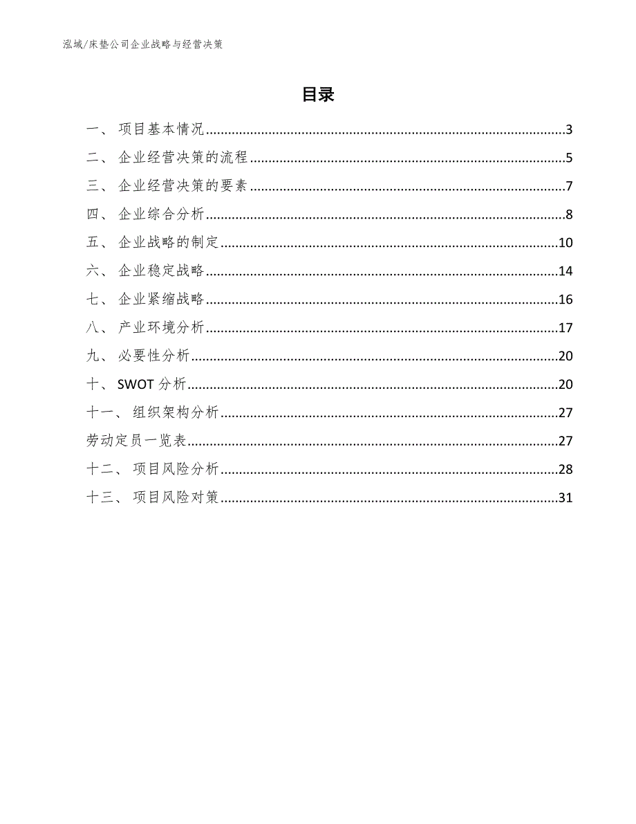 床垫公司企业战略与经营决策【范文】_第2页