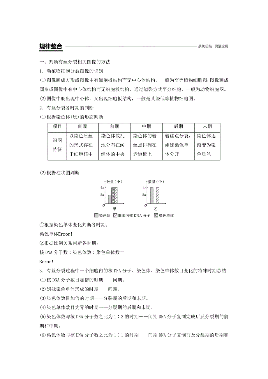 全国通用版2022-2023版高中生物第六章细胞的生命历程章末总结学案新人教版必修1_第2页