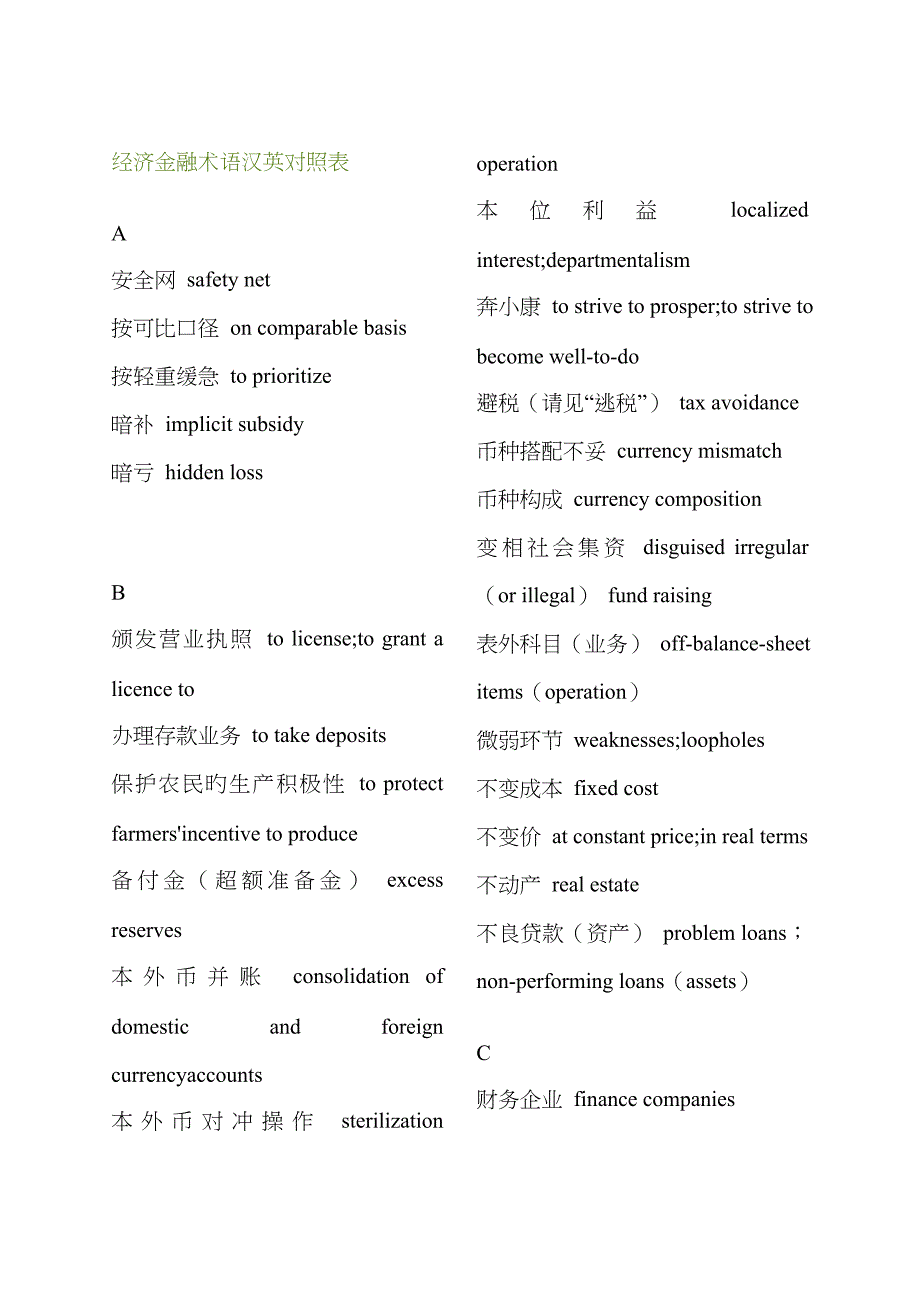 金融术语翻译_第1页