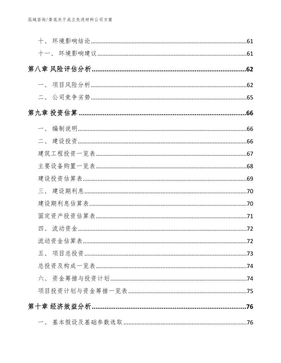 娄底关于成立先进材料公司方案_范文模板_第5页