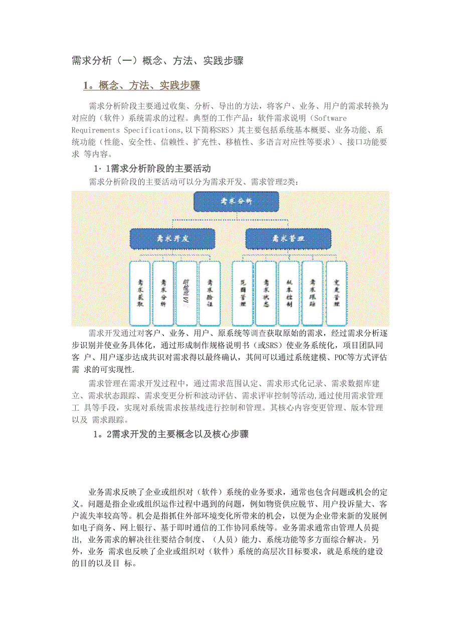 需求分析(一)概念、方法、实践步骤_第1页