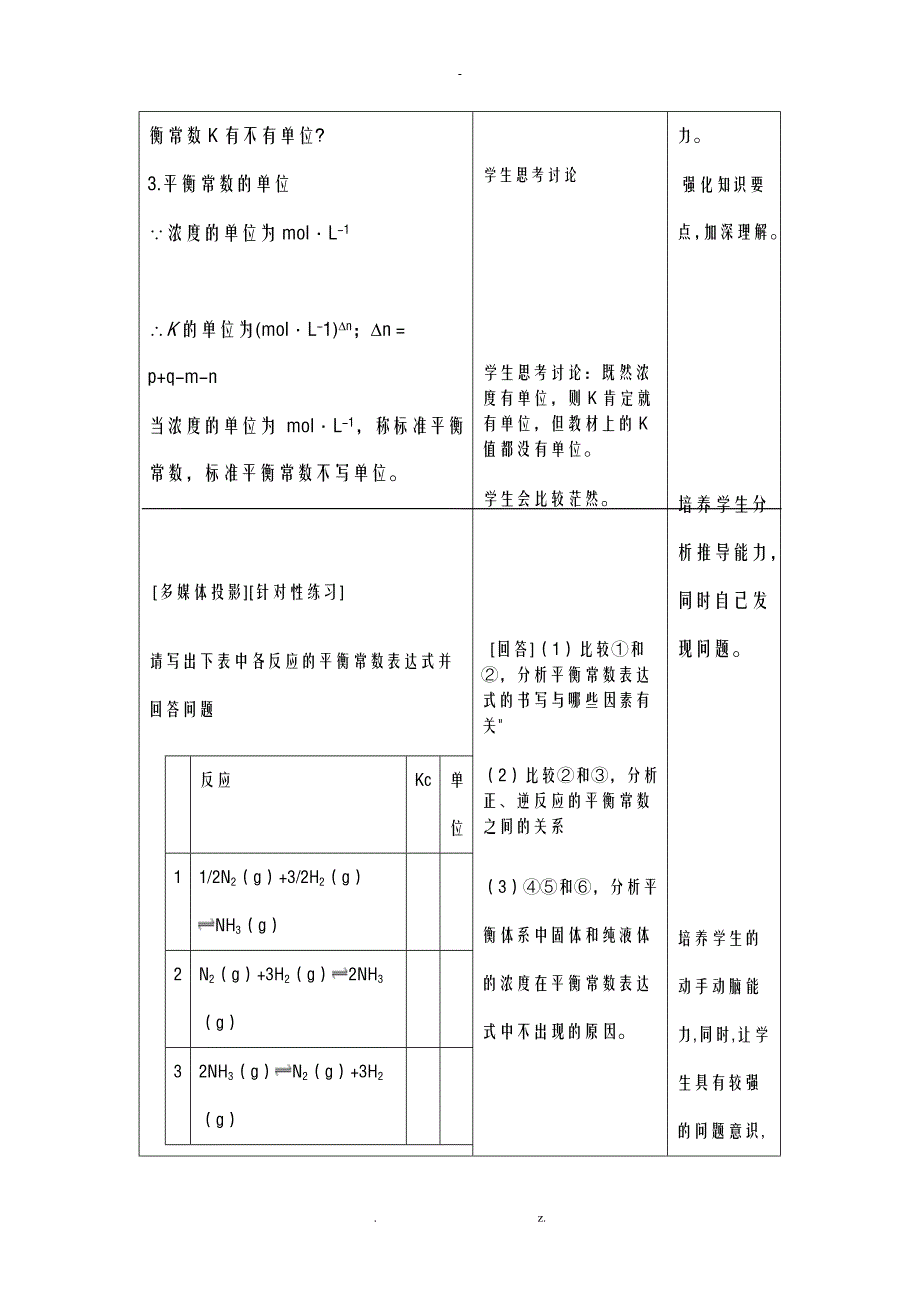 化学平衡常数教案_第4页