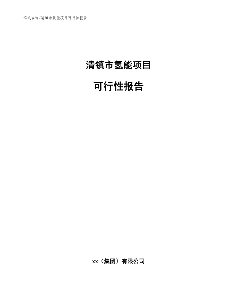 清镇市氢能项目可行性报告【参考模板】_第1页