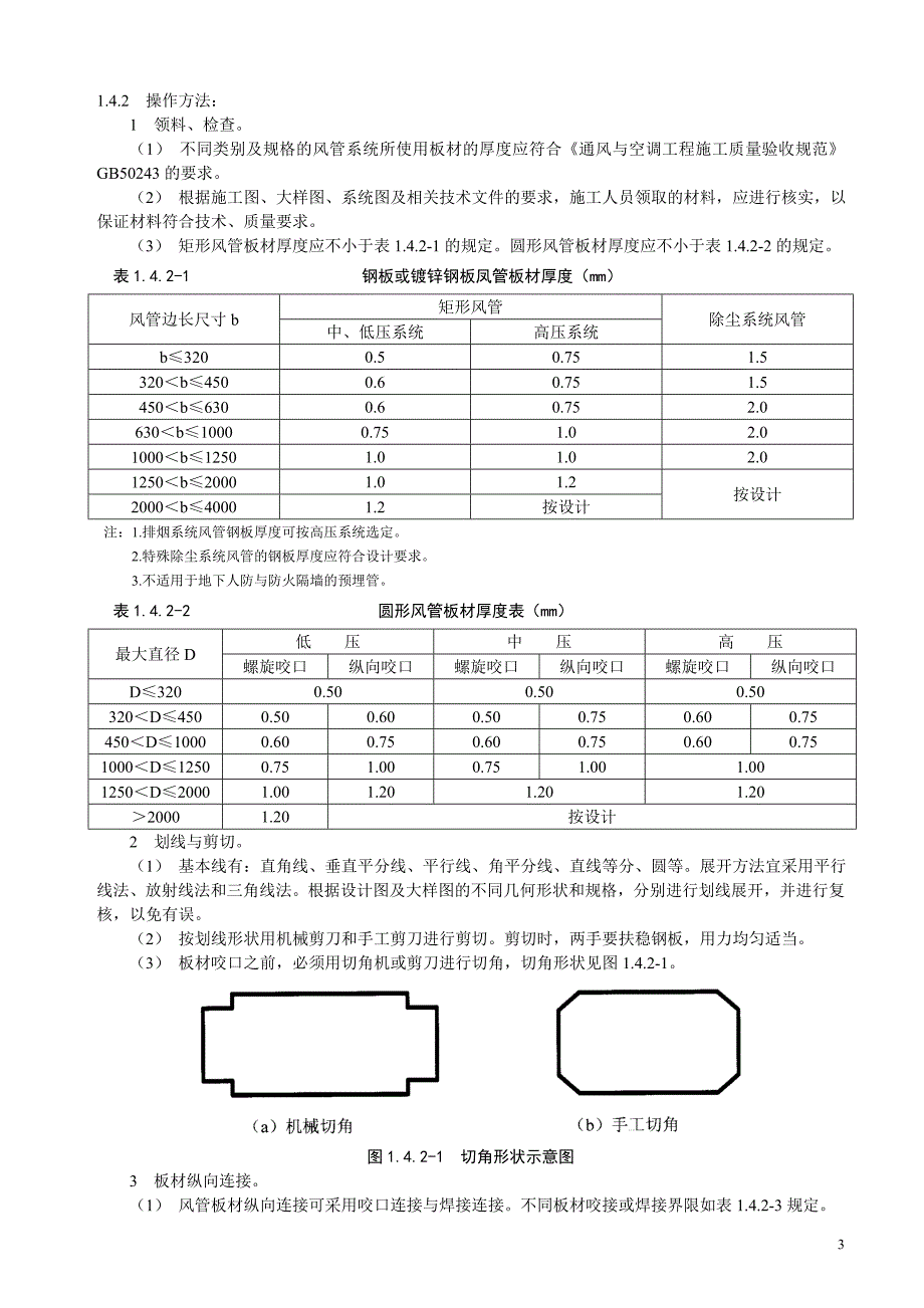 金属风管制作施工方案_第3页