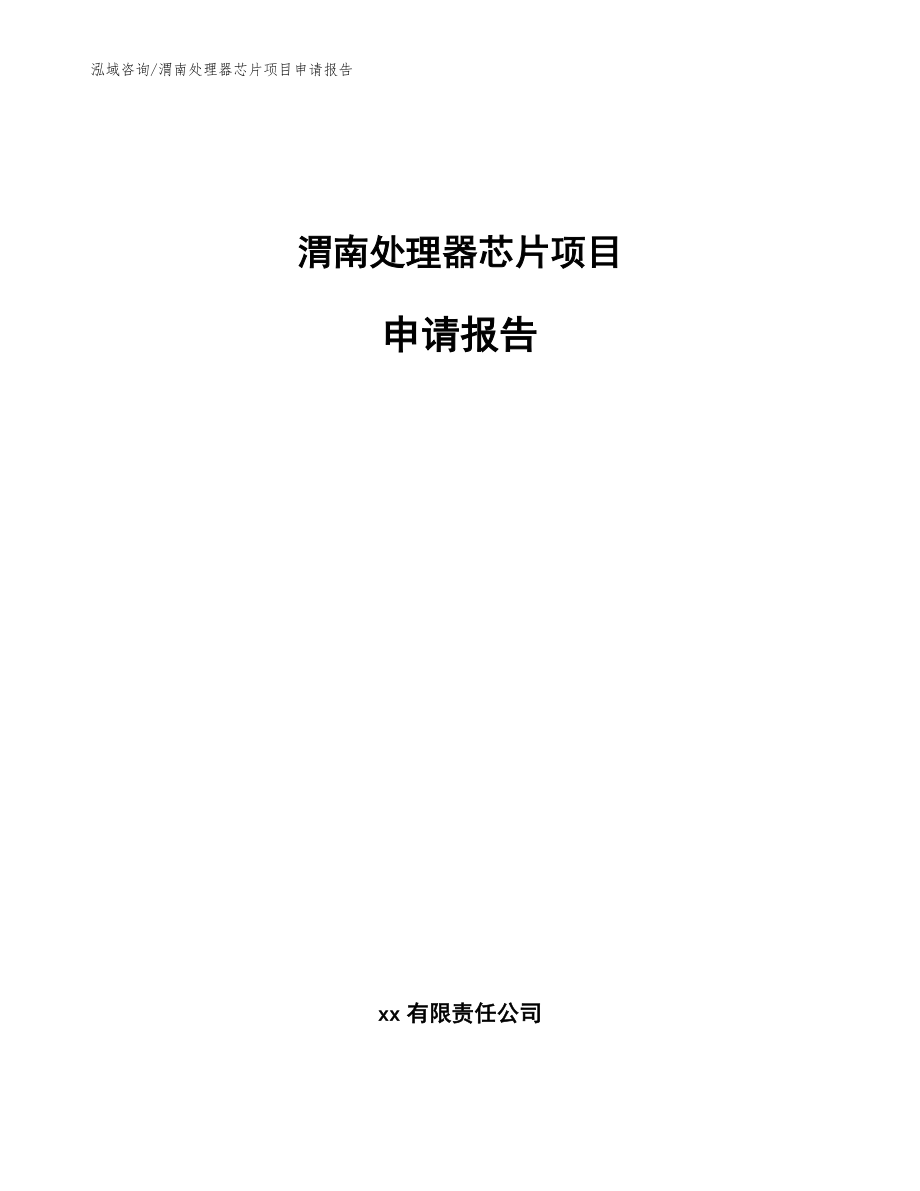 渭南处理器芯片项目申请报告模板参考_第1页