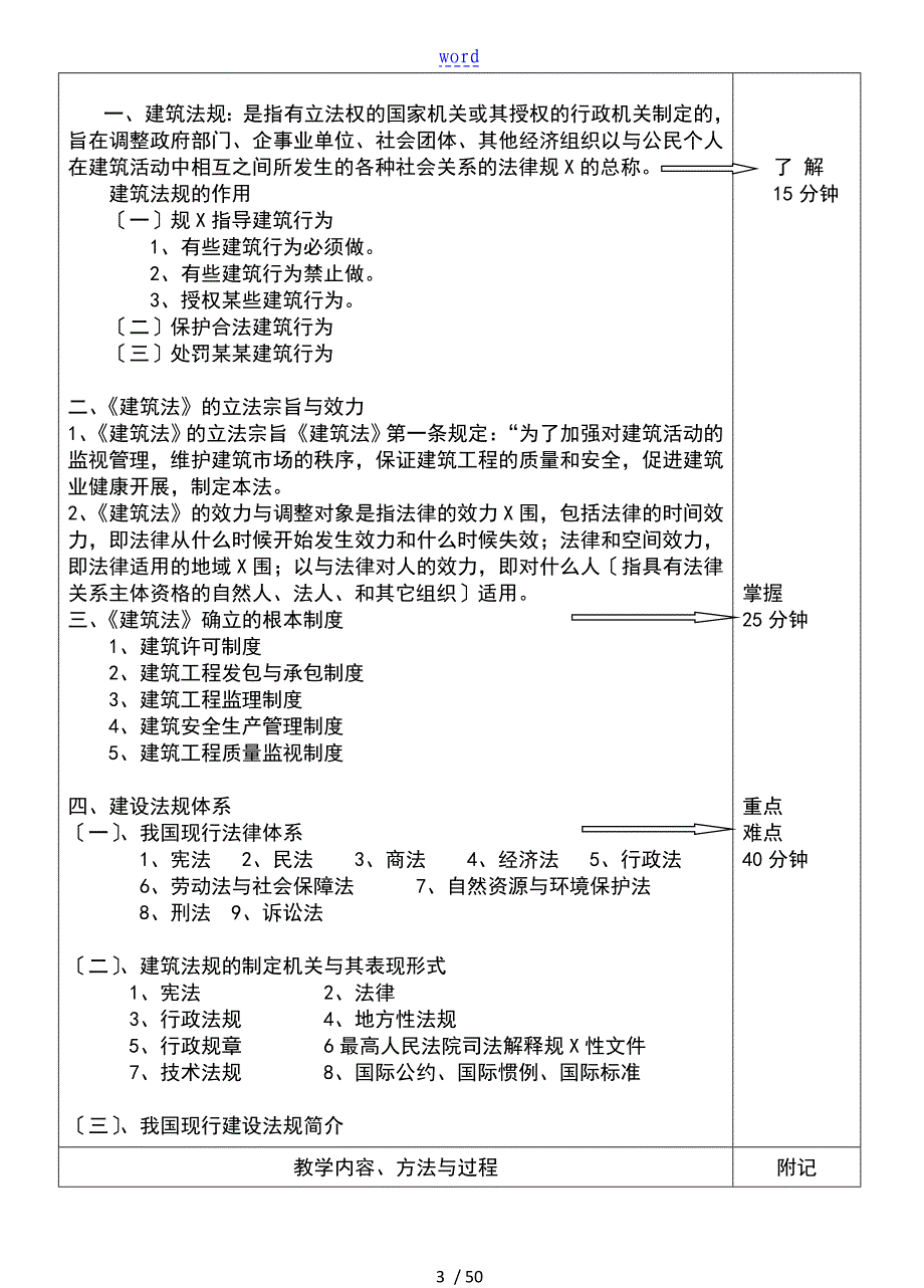 建设法规与案例分析报告教案设计_第3页