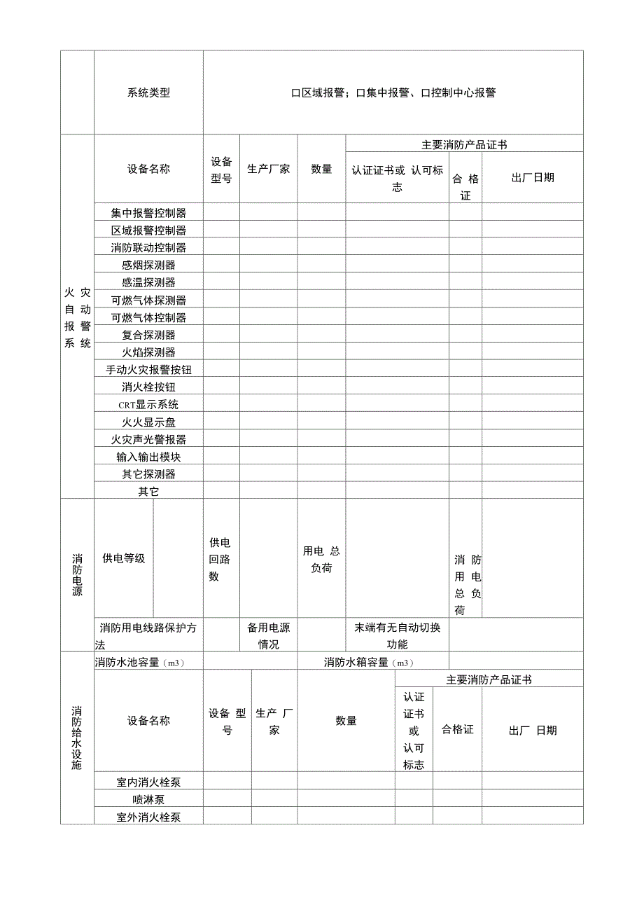 建筑工程消防设施检测登记表_第3页