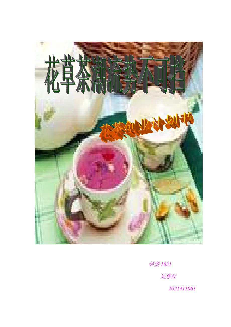 花茶创业计划书1.docx_第1页