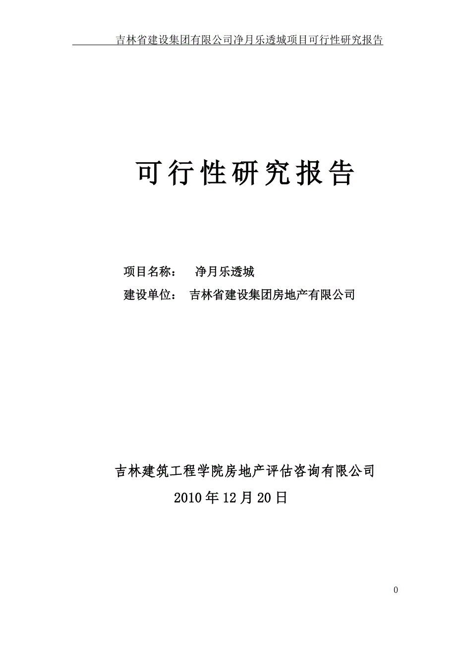 净月乐透城项目可行性研究报告_第1页