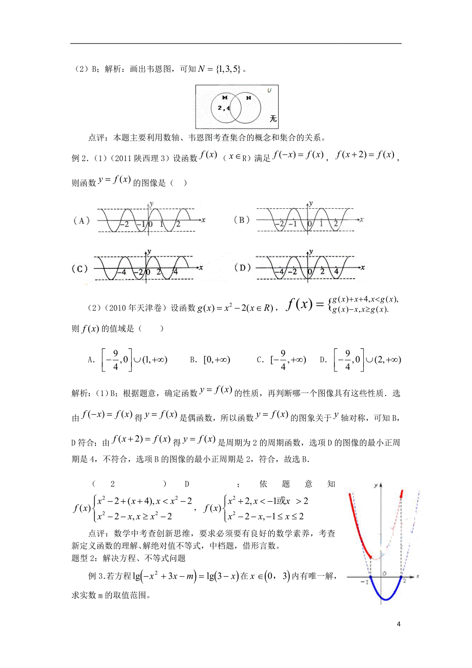 2012年高考数学二轮复习专题辅导资料 专题(1)数形结合_第4页