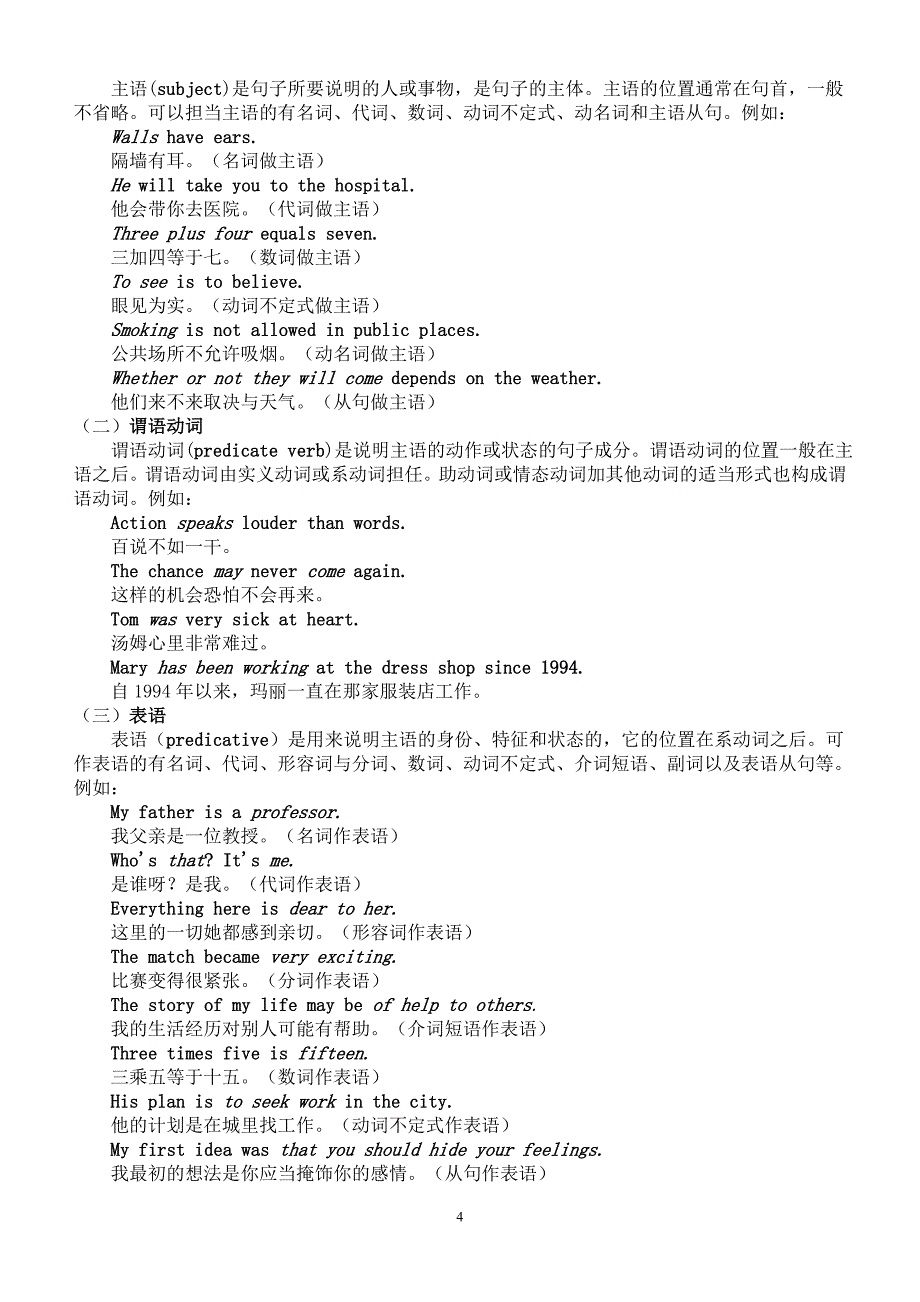 英语地基语法--10大词类 8大成分 5大句型 3大构词法.doc_第4页