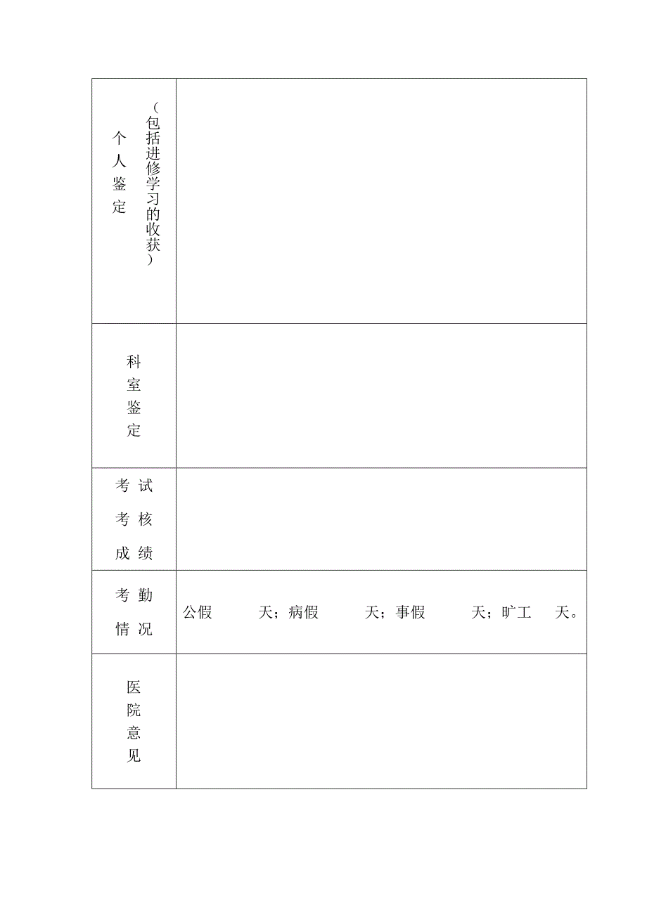 南昌大学第一人民医院医生进修申请表_第4页