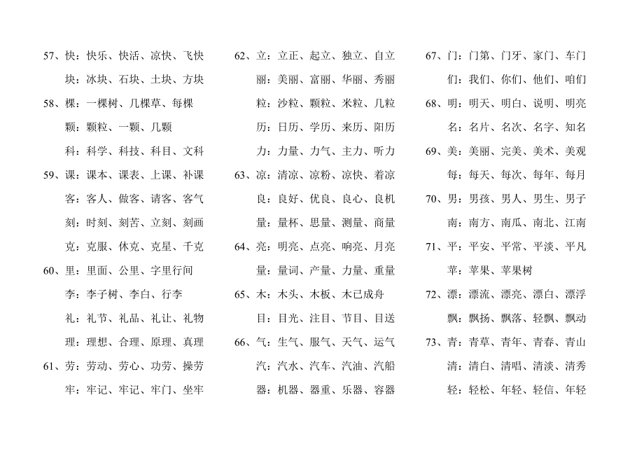 二年级上同音字_第4页