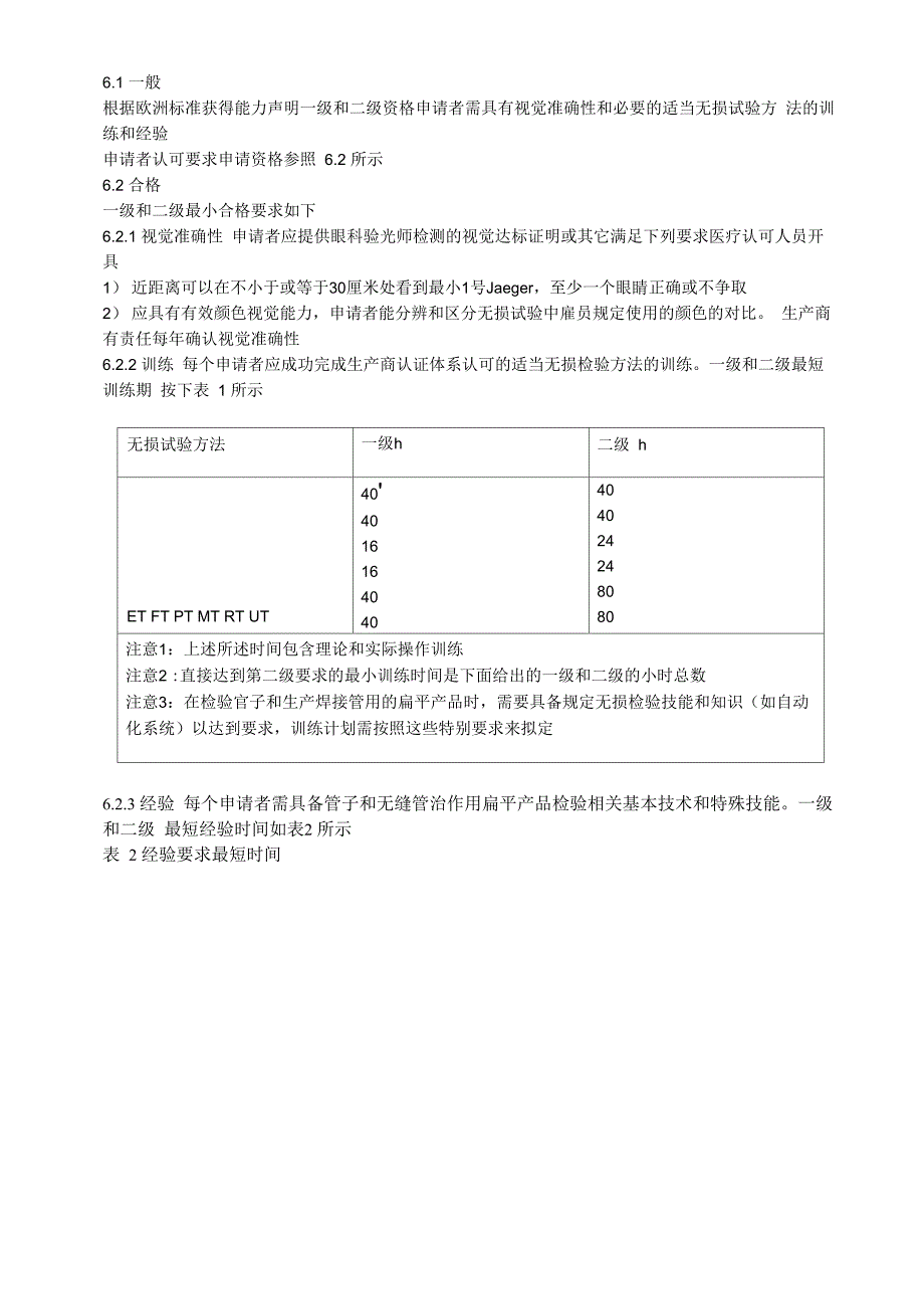 EN10256无损探伤人员资格和能力_第4页