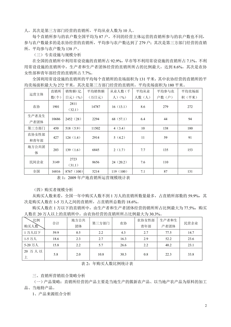 日本农产品直销所流通模式分析-农业经济_第2页