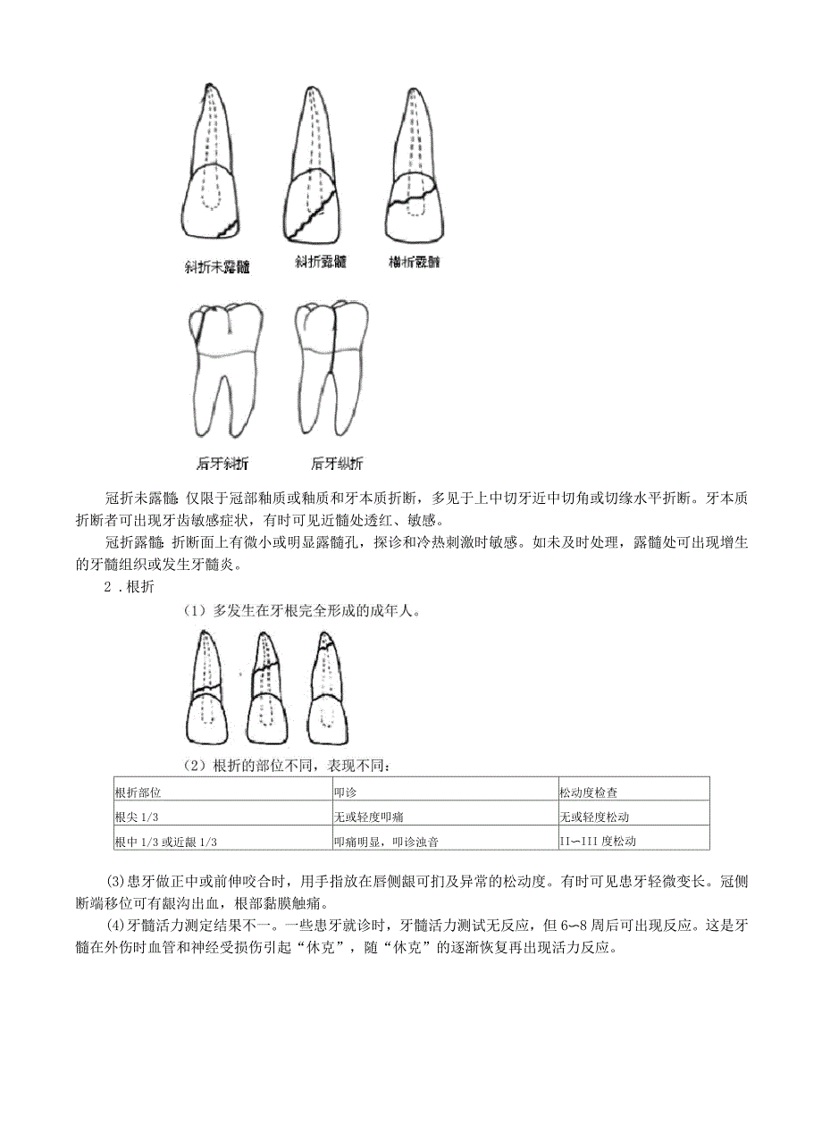 口腔医学-牙急性损伤讲义及练习_第2页