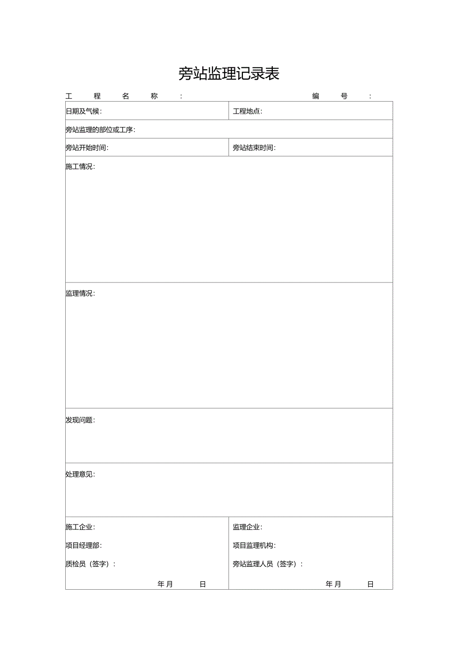 旁站监理记录表填写范本_第2页