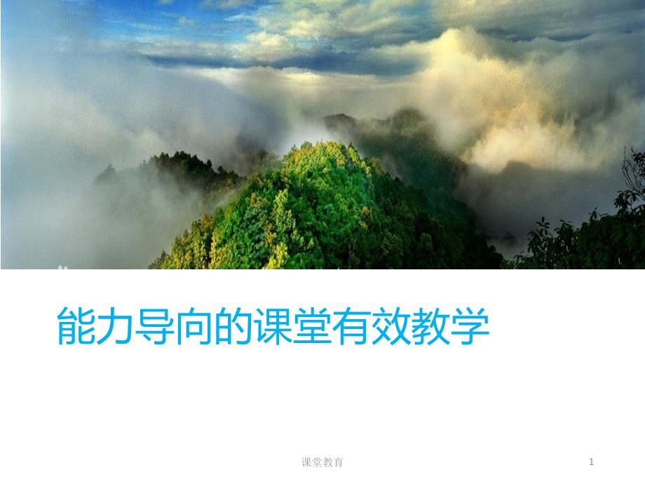 能力导向的课堂有效教学实用课资_第1页