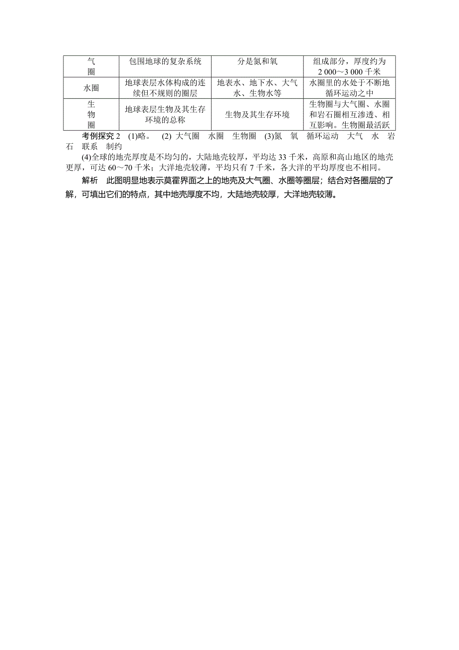 新编【人教版】地理必修一：1.4地球的圈层结构导学案含答案_第5页