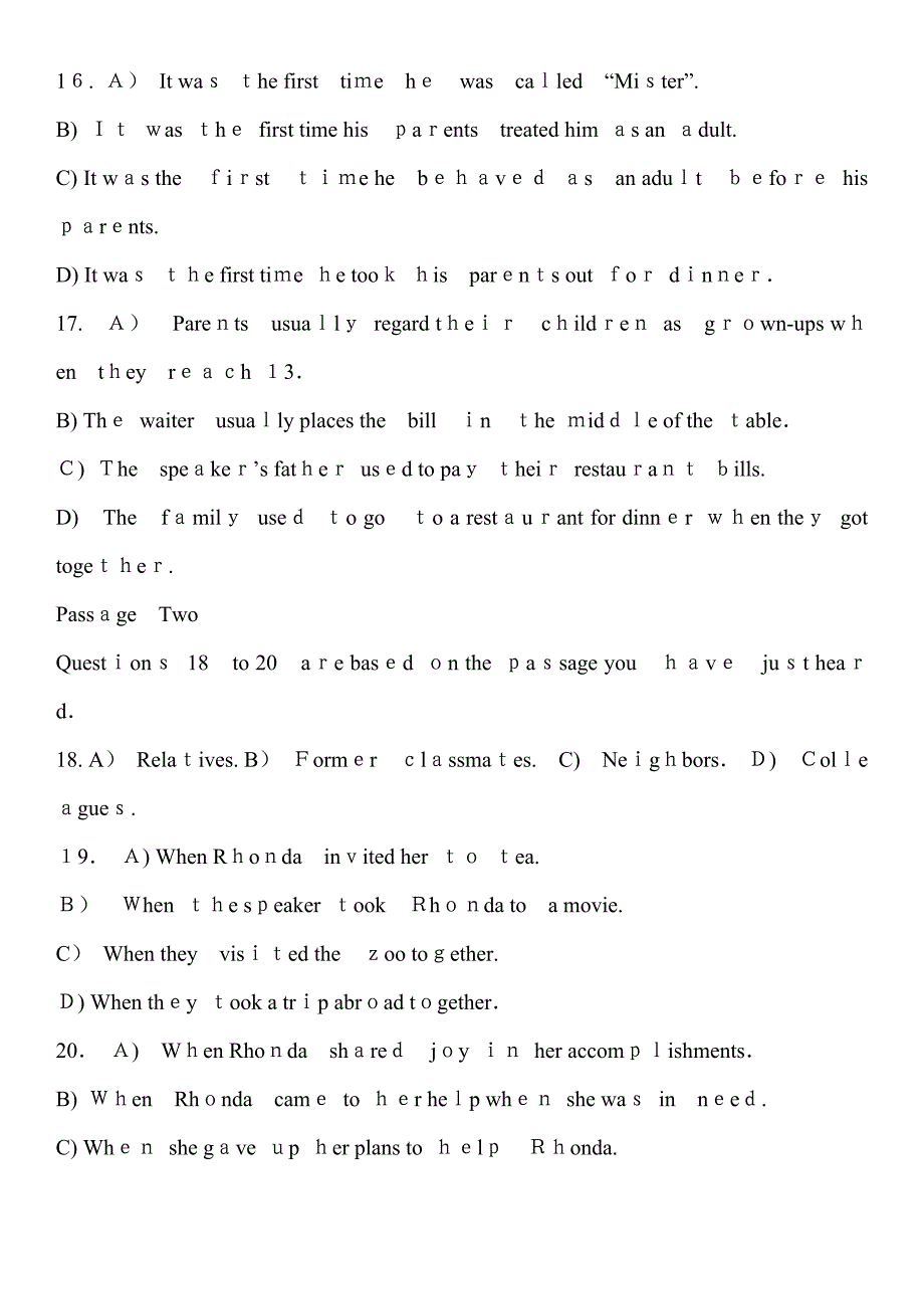 山东省普通高等教育专升本统一考试英语真题及答案_第4页