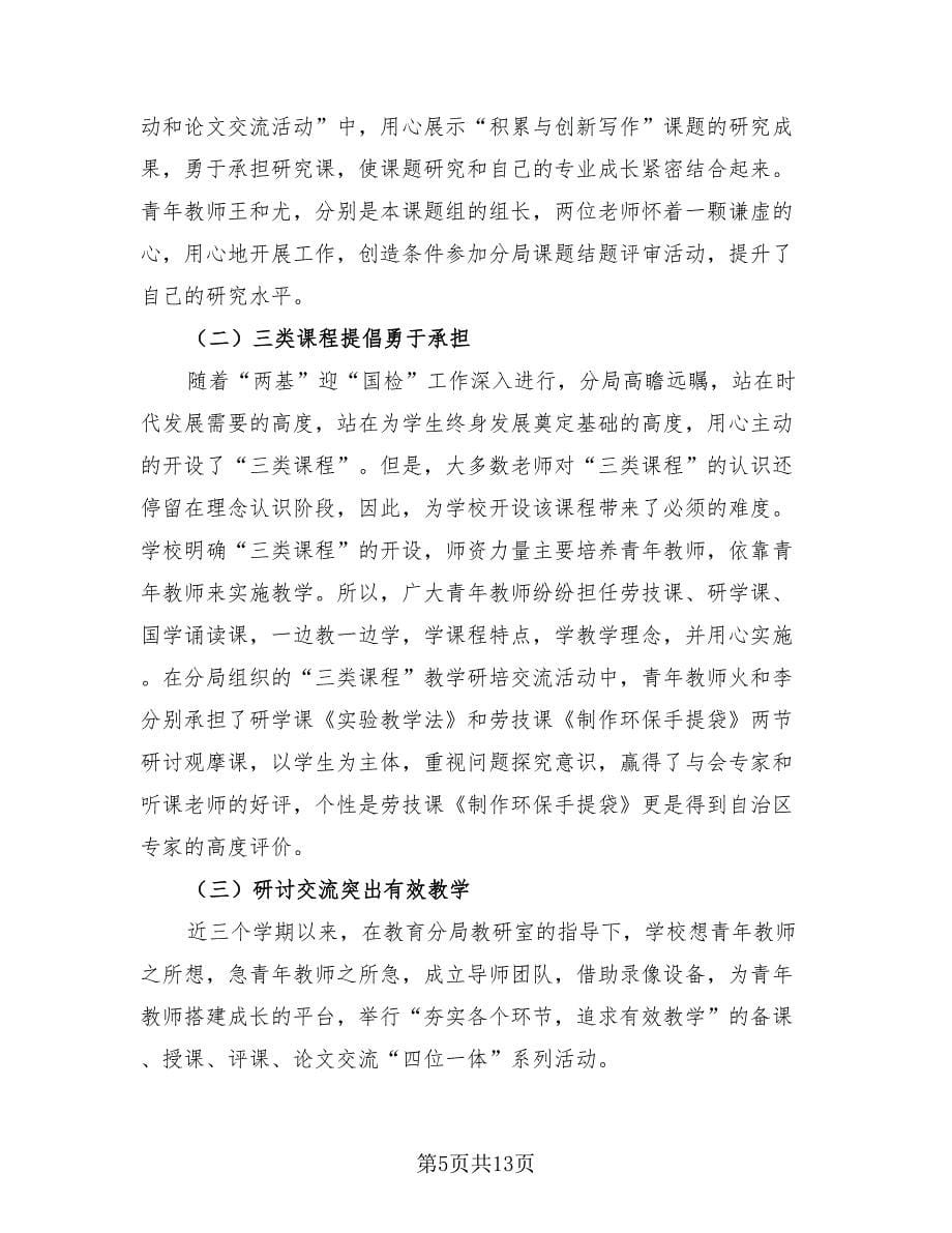 学校青年教师培训总结（三篇）.doc_第5页